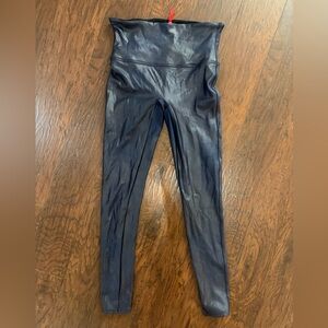 SPANX Shiny navy Leggings